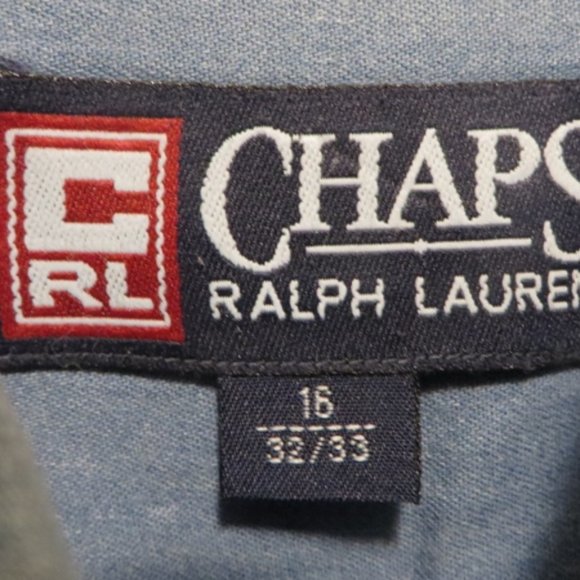 CHAPS - Ralph Lauren - Vintage 90's - Denim Blue Look - 16x32/33 - Picture 7 of 9